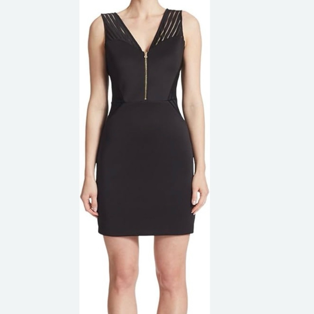 Guess Black Mini Dress with Gold Accent